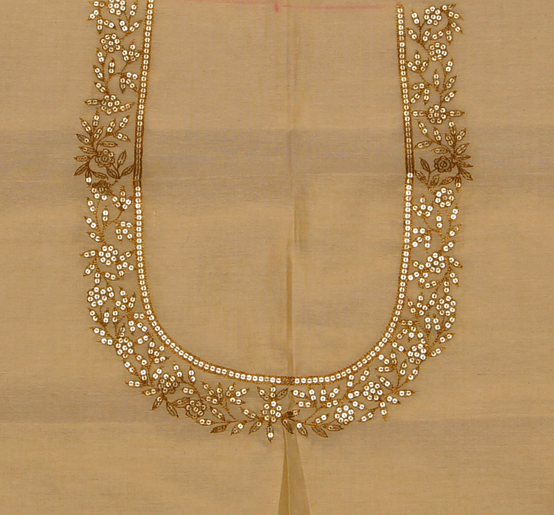 Golden Tissue Silk Blouse - Gunthan Chhotu - Best Ethnic Wear Store